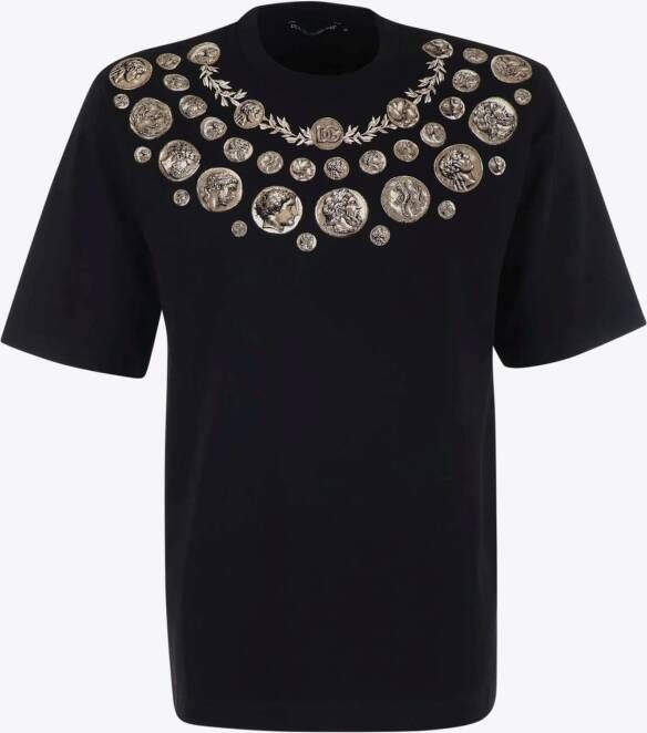 Dolce & Gabbana T-shirt Zwart Coins