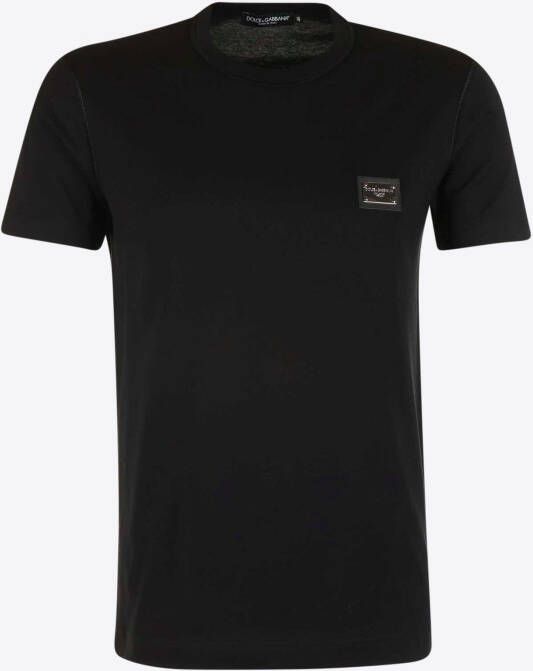 Dolce & Gabbana T-shirt Zwart Plaque