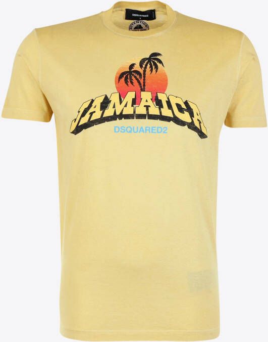 Dsquared² T-shirt Geel Jamaica