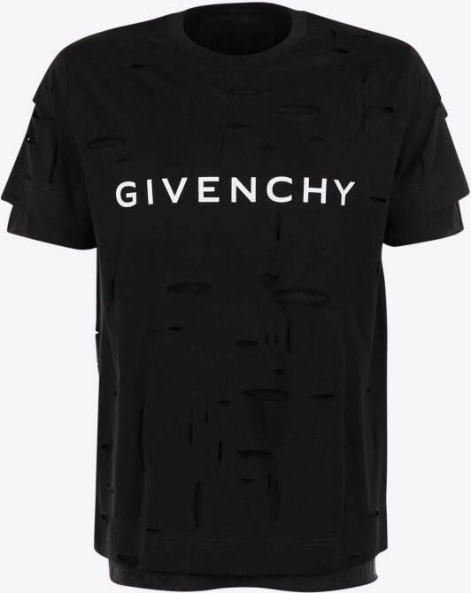 Givenchy T-shirt Zwart Destroy