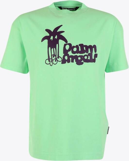 Palm Angels T-shirt Groen Logo