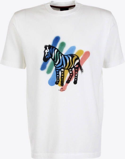 Paul Smith T-shirt Wit Zebra