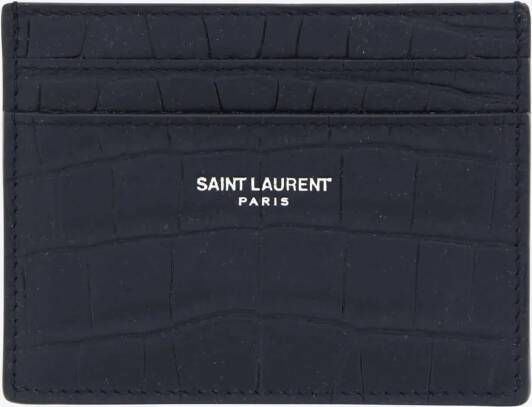 Saint Laurent Cardholder Zwart Croco